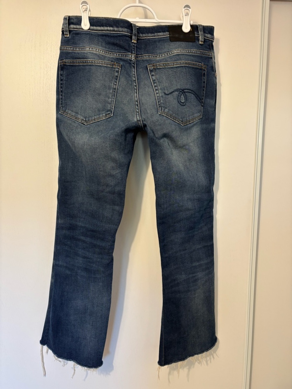 R13 Jane Jeans Size 29 Ankle Dark Denim Elevated Basic Distressed Quiet Luxury - Picture 3 of 17